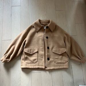 ASOS Tan Lightweight Shirt Jacket with Oversized Fit
